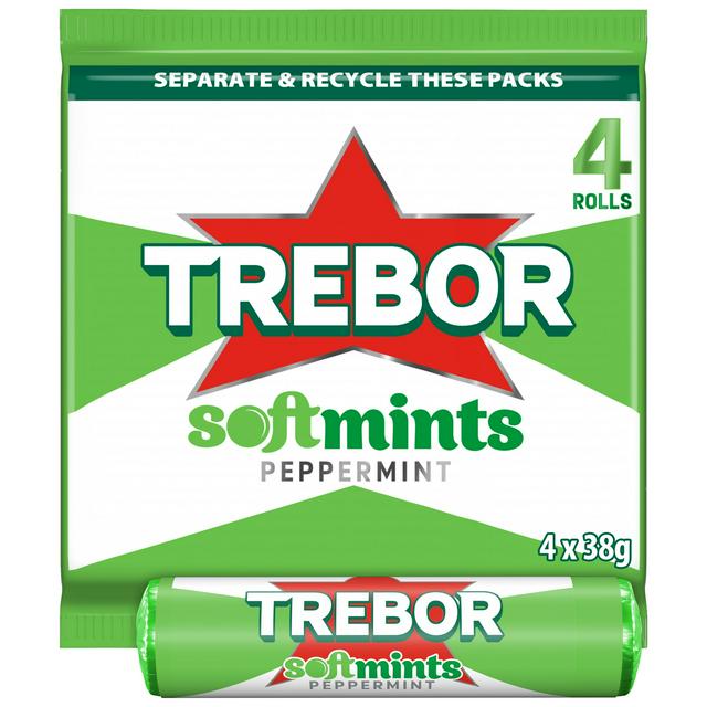 Trebor Peppermint Mints Rolls Multipack x4 38g - gallery image 1