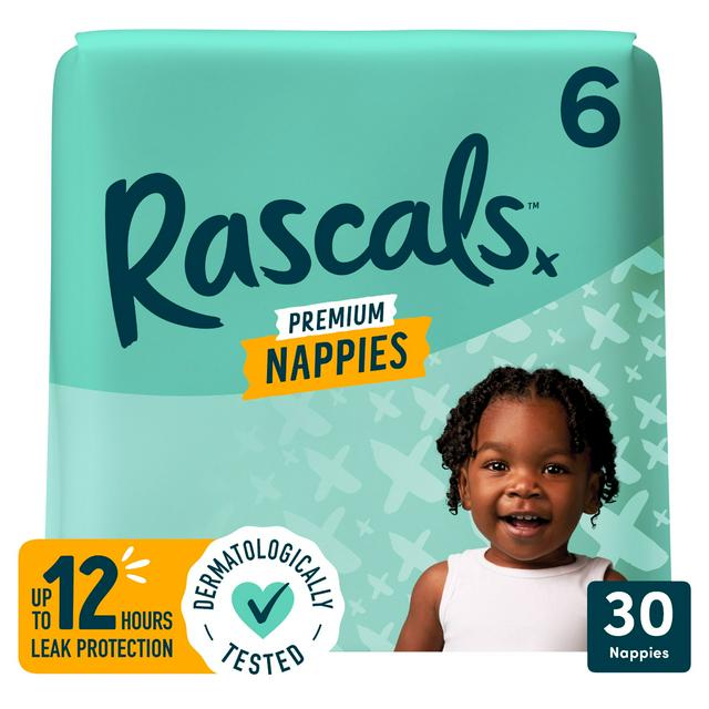 Rascals Premium Nappies Size 6 x30 | Sainsbury's
