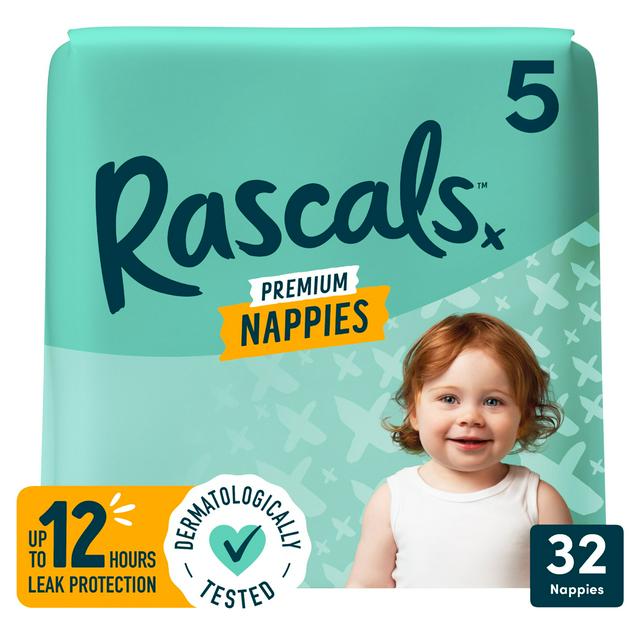 Rascals Premium Nappies Size 5 x32 - gallery image 1