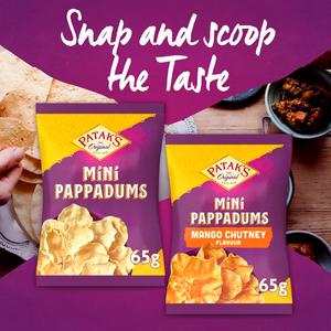 Patak's Mango Chutney Flavour Mini Pappadums 65g - gallery image 2