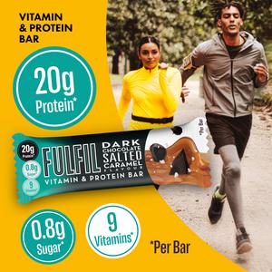 Fulfil Dark Chocolate Salted Caramel Flavour Vitamin & Protein Bar 55g - gallery image 2