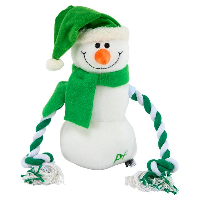 Petface Snowman Plush & Rope Dog Toy - gallery image 1