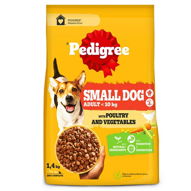 Pedigree Complete 1.4kg Poultry & Vegetables Adult Small Dry Dog Food - gallery image 1