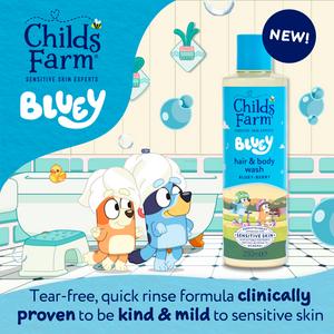 Childs Farm 250ml Gentle Tear Free Formula for Babies, Kids & Sensitive Skin Bluey Hair & Body Wash - gallery image 2