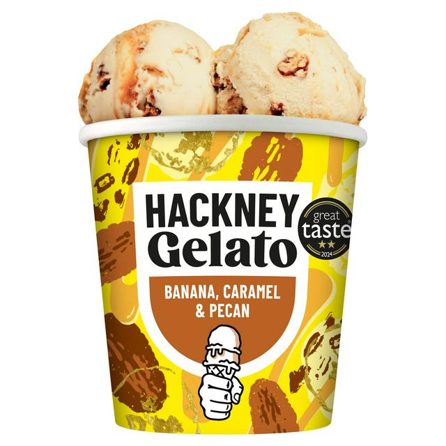 Hackney Gelato Banana, Caramel & Pecan 460ml - gallery image 1
