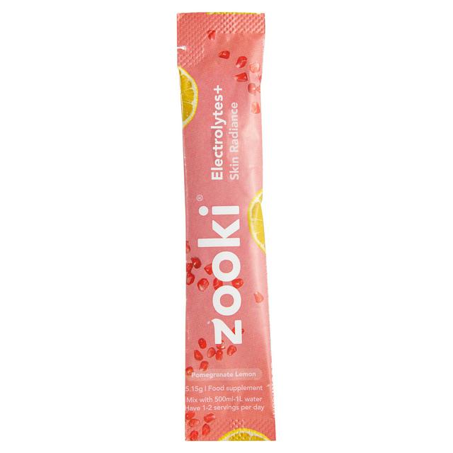 Zooki Electrolytes + Skin Radiance Food Supplement Pomegranate Lemon 5.1g - gallery image 1