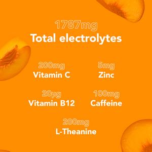 Zooki Electrolytes + Energy & Focus Food Supplement Peach 4.62g - gallery image 2