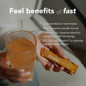 Zooki Electrolytes + Energy & Focus Food Supplement Peach 4.62g - gallery image 4