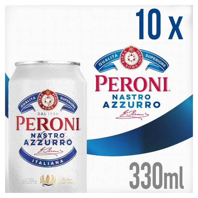 Peroni Nastro Azzurro Italian Beer Fridge Pack 10 x 330ml - gallery image 1