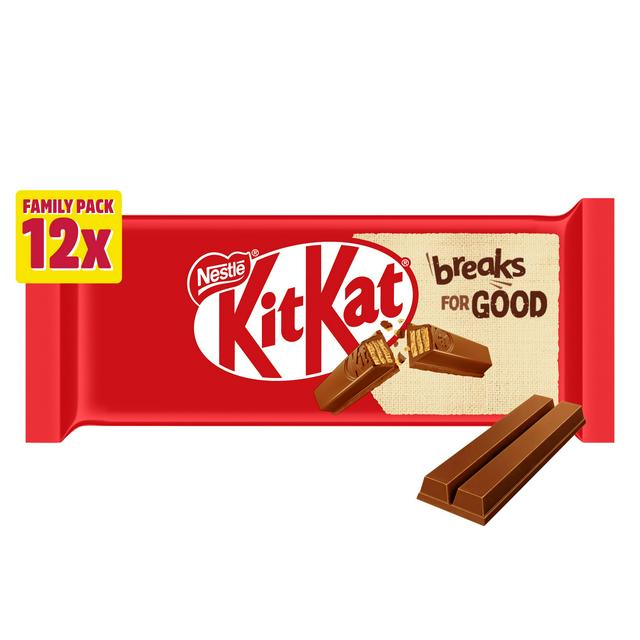 KitKat 2 Finger Milk Chocolate Biscuit Bar Multipack 12 x 20.7g - gallery image 1