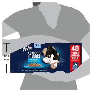Felix As Good As it Looks Senior 7+ Fish Selection in Jelly Cat Food 40 x 85g - gallery image 4