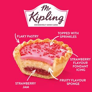 Mr Kipling Strawberries & Cream Cake Tarts x4 - gallery image 2