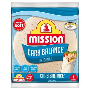 Mission 4 x Carb Balance Original Tortilla Wraps 200g - video