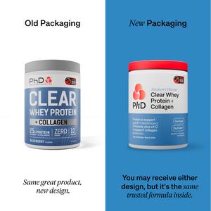 PhD Clear Whey Protein + Collagen Blueberry Flavour 300g - gallery image 2