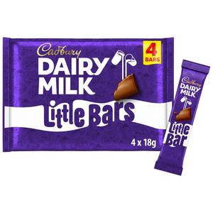 Cadbury Dairy Milk Little Bars Chocolate Bars Multipack 4 x 18g