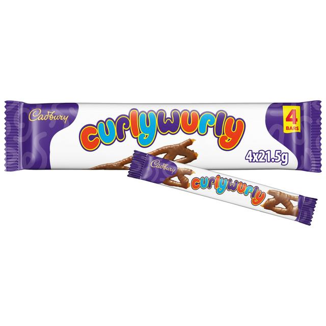 Cadbury Curly Wurly 4 x 21.5g Multipack Chocolate Bar - gallery image 1