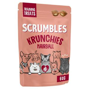 Scrumbles Krunchies Hairball Training Cat Treats 60g
