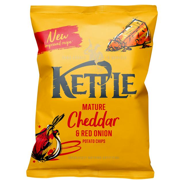 Kettle Mature Cheddar & Red Onion Potato Chips 130g - gallery image 1