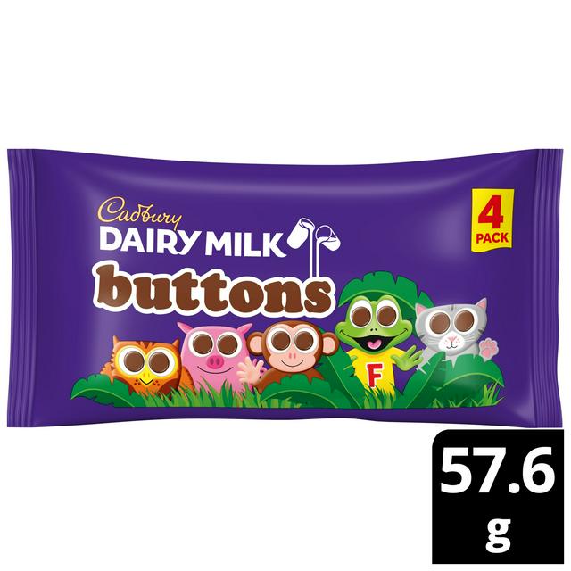 Cadbury Dairy 4 x 14.4g Multipack Milk Chocolate Buttons - gallery image 1