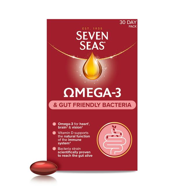 Seven Seas Omega 3 & Gut Friendly Bacteria - gallery image 1