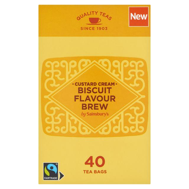 Sainsbury's Custard Cream Biscuit Flavour Brew Teabags x40 100g - gallery image 1