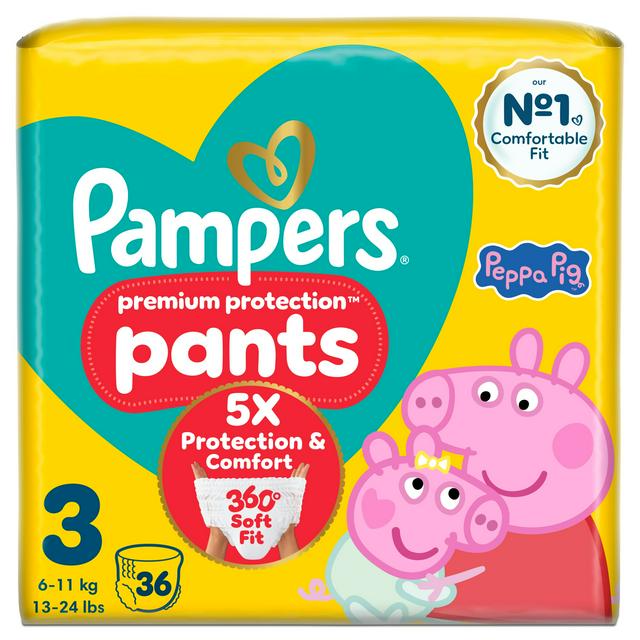 Pampers Premium Protection Nappy Pants Size 3, 6kg-11kg x36 - gallery image 1