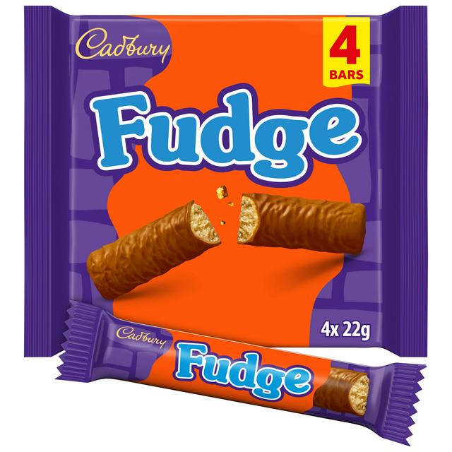 Cadbury Fudge Chocolate Bar Multipack 4 x 22g - gallery image 1