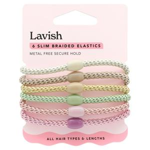 Lavish Slim Braided Elastics x6