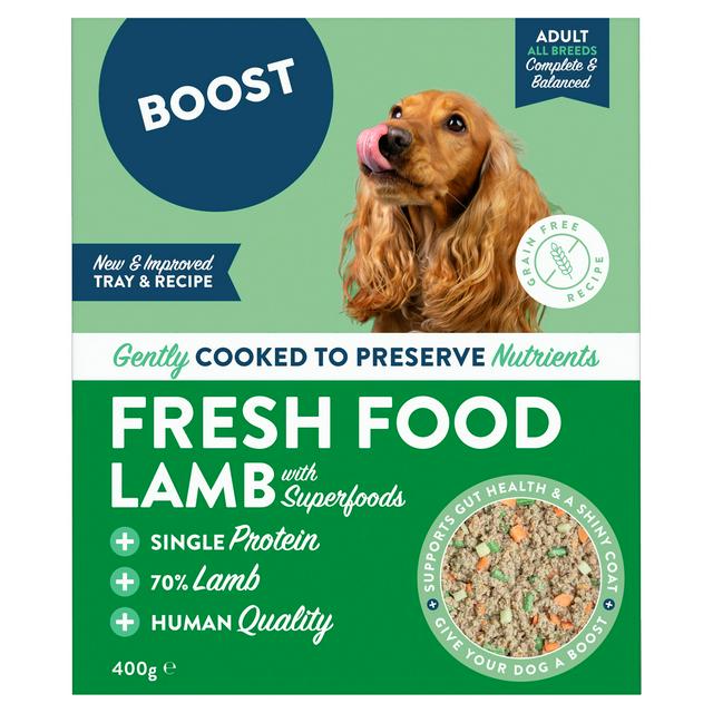 Boost Gently Cooked Lamb & Superfoods Meals for Dogs 400g