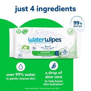 WaterWipes Hydrating Clean Baby Wipes x60 - gallery image 2