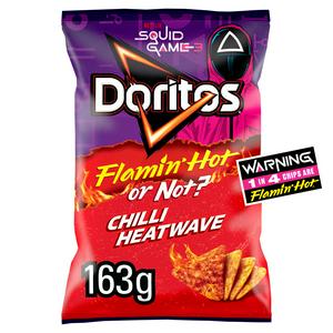 Doritos Flamin Hot or Not Tortilla Chips Sharing Crisps 163g