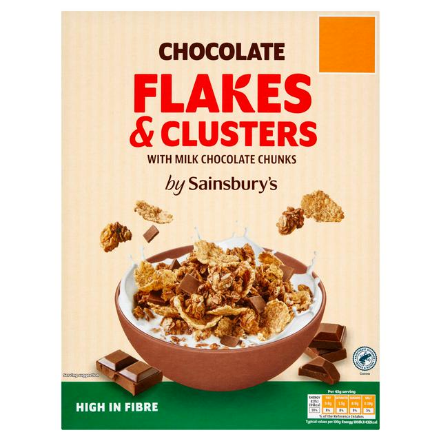 Sainsbury's Chocolate Flakes & Clusters with Milk Chocolate Chunks 500g - gallery image 1