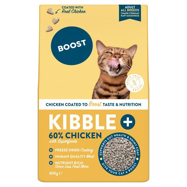 Boost Kibble Plus Freeze Dried Coated Chicken for Cats 800g