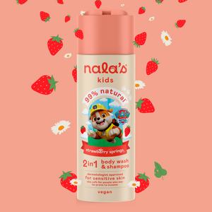 Nala's Kids Strawberry Springs 2 in 1 Body Wash & Shampoo 200ml - gallery image 2