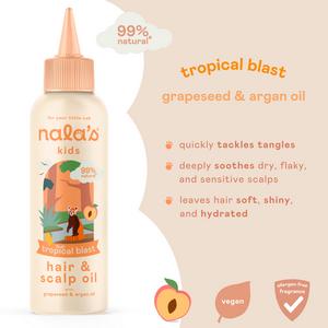 Nala's Kids Tropical Blast Hair & Scalp Oil with Grapeseed & Argan Oil 100ml - gallery image 3