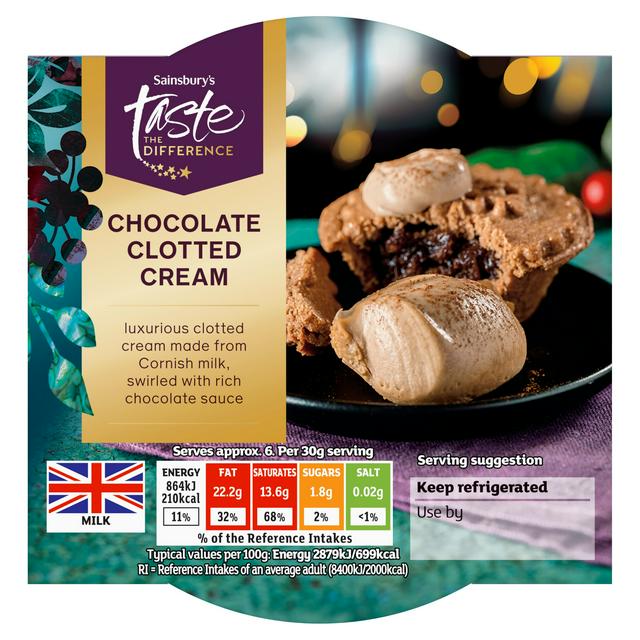Sainsbury's Chocolate Clotted Cream, Taste the Difference 200g - gallery image 1