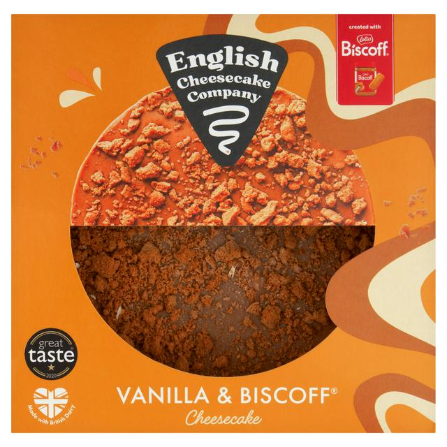 English Cheesecake Company Vanilla & Biscoff Cheesecake 484g - gallery image 1