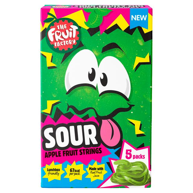 The Fruit Factory 5 x 20g Sour Apple Fruit Strings - gallery image 1