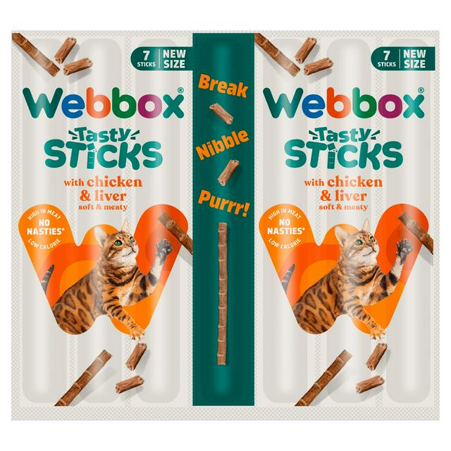 Webbox Tasty Sticks with Chicken & Liver Cat Treats 7 x 5g - gallery image 1