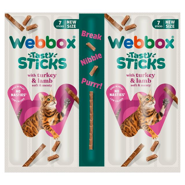Webbox Tasty Sticks with Turkey & Lamb Cat Treats 7 x 5g - gallery image 1