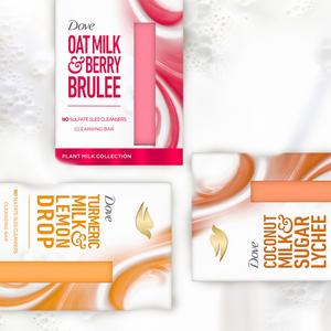 Dove 141g Beauty Bar Oat Milk & Berry Brulee Cleansing Bar - gallery image 6