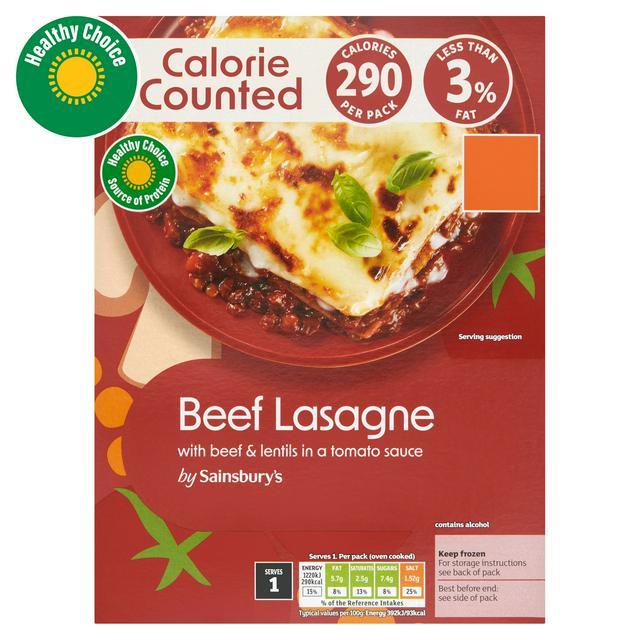 Sainsburys Sainsbury's Calorie Counted Beef Lasagne 350g