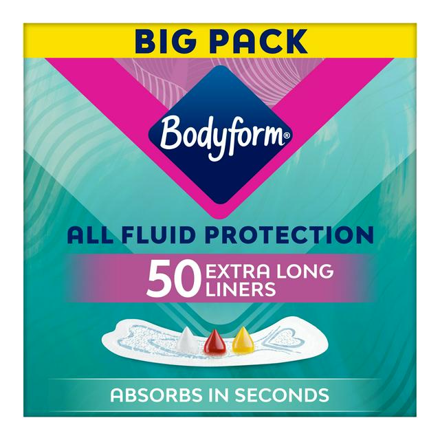 Sainsburys Bodyform All Fluid Extra Long Liner x50