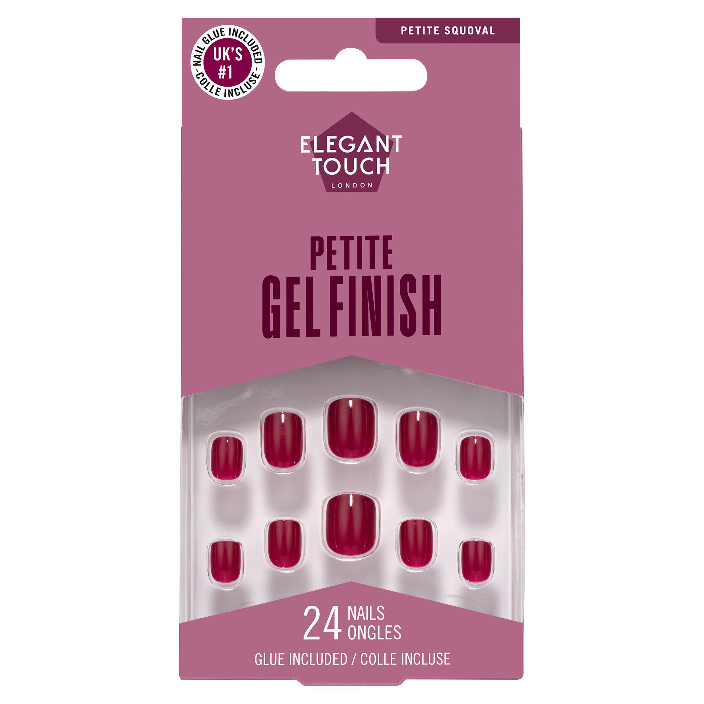 Elegant Touch London Petite Gel Finish Cherry Wine Nails x24
