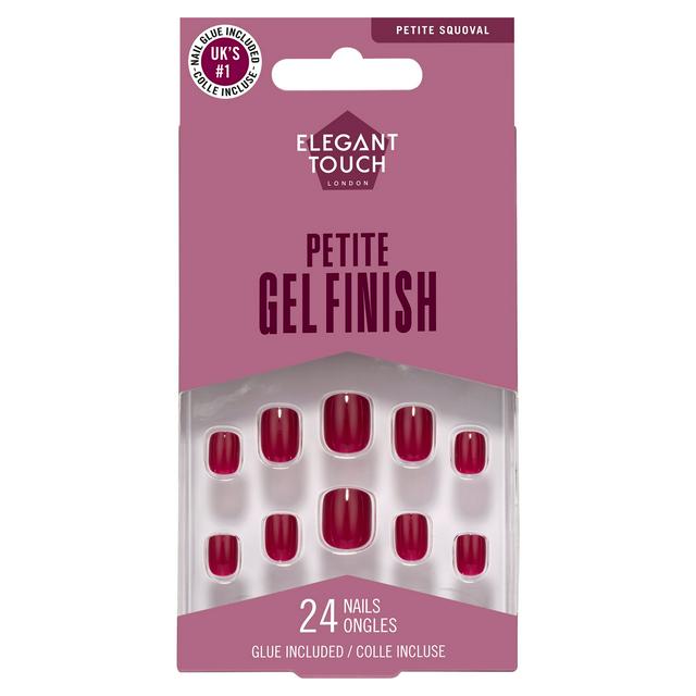 Elegant Touch London Petite Gel Finish Cherry Wine Nails x24 - gallery image 1