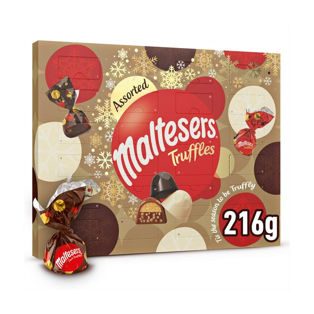 Maltesers 216g Assorted Truffles White, Dark & Milk Chocolate Christmas Advent Calendar - gallery image 1