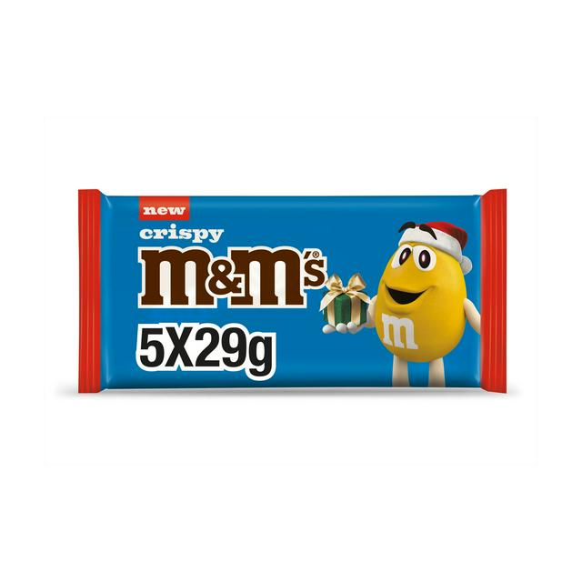 M&M's 5 x 29g Multipack Crispy Chocolate Santa - gallery image 1