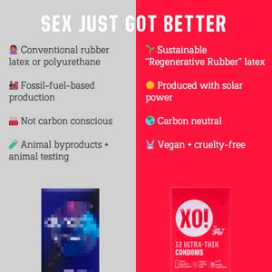 XO! by Flo Ultra-thin Extra Natural Feel Vegan Regular Fit Condoms x12 - gallery image 3