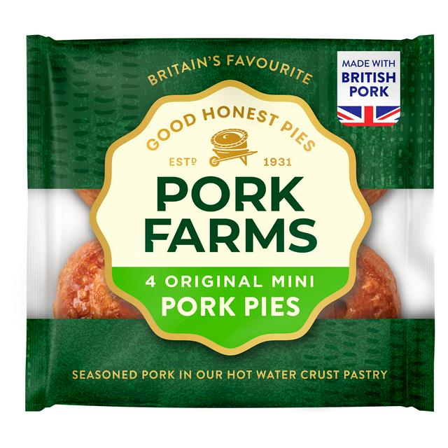 Pork Farms Original Mini Pork Pies x4 200g - gallery image 1