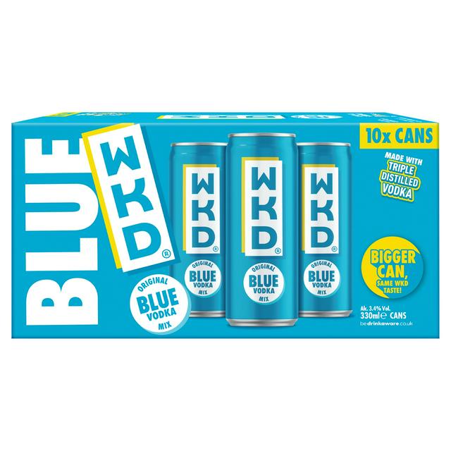 WKD Original Blue Vodka Mix 10 x 330ml - gallery image 1